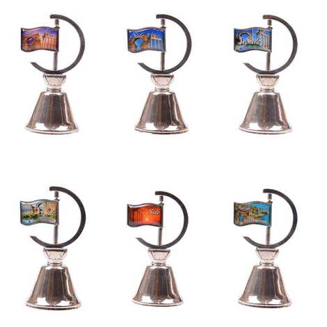 Side Themed Collectible Souvenir Double Side Metal Spinner Flag Bell 44x96 mm - 2