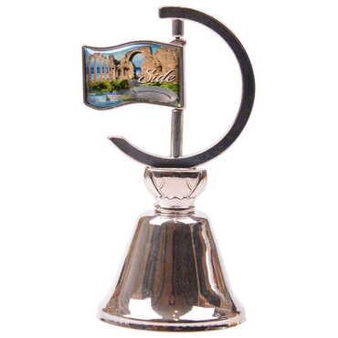 Side Themed Collectible Souvenir Double Side Metal Spinner Flag Bell 44x96 mm - 3