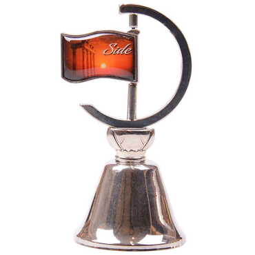 Side Themed Collectible Souvenir Double Side Metal Spinner Flag Bell 44x96 mm - 5