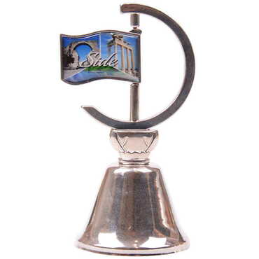 Side Themed Collectible Souvenir Double Side Metal Spinner Flag Bell 44x96 mm - 6