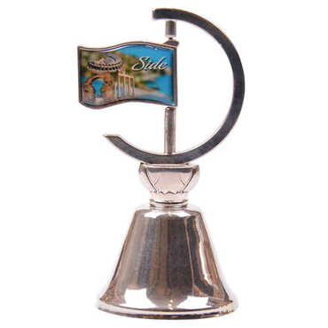 Side Themed Collectible Souvenir Double Side Metal Spinner Flag Bell 44x96 mm - 8