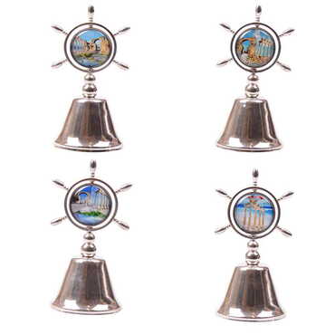 Side Themed Collectible Souvenir Double Side Metal Spinner Rudder Bell 44x92 mm - 2