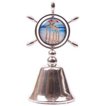 Side Themed Collectible Souvenir Double Side Metal Spinner Rudder Bell 44x92 mm - 3