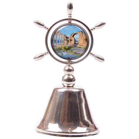 Side Themed Collectible Souvenir Double Side Metal Spinner Rudder Bell 44x92 mm - 4