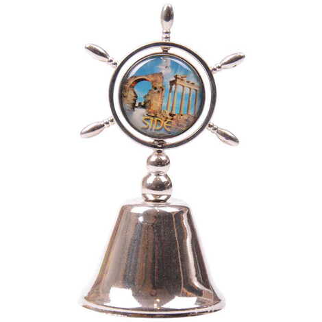 Side Themed Collectible Souvenir Double Side Metal Spinner Rudder Bell 44x92 mm - 5