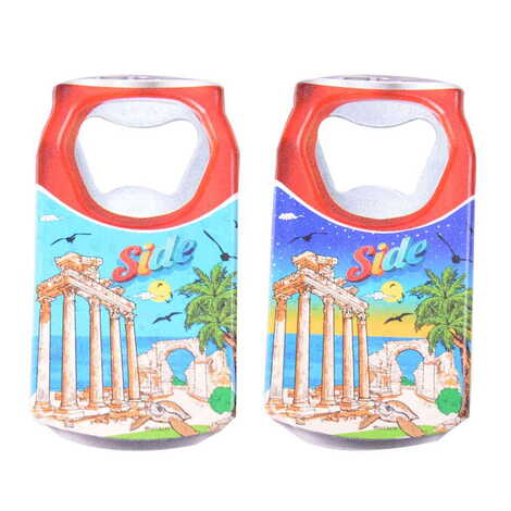 Side Themed Customised UV Printed Coca Cola Bottle Shape Plastic Base Bottle Opener 43x80 mm - 2