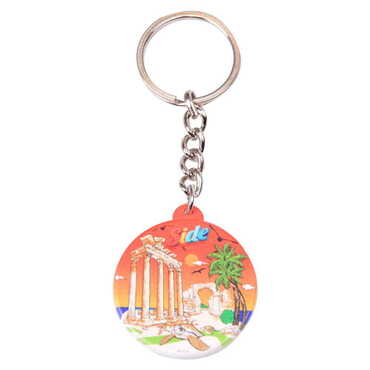 Side Themed Customised UV Printed Plastic Base Square Keyring 38x100 mm - 4