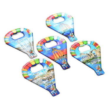 Side Themed Parachute Shaped Metal Magnetic Opener 113x75 mm - 3