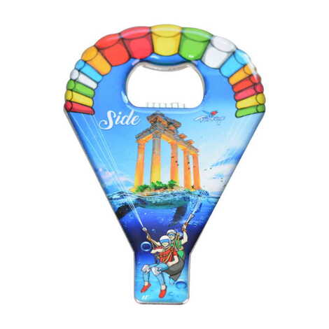 Side Themed Parachute Shaped Metal Magnetic Opener 113x75 mm - 6