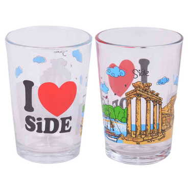 Side Themed Printed Water Glass Set of 6 Pcs - 6