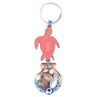 Side Themed Sea Shell Shaking Keychain - 3