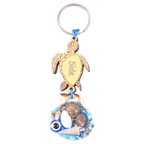 Side Themed Sea Shell Shaking Keychain - 4