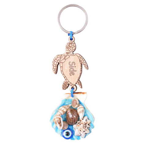 Side Themed Sea Shell Shaking Keychain - 5