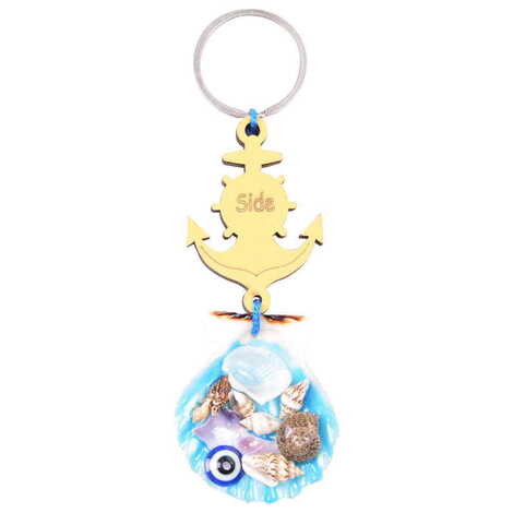 Side Themed Sea Shell Shaking Keychain - 6