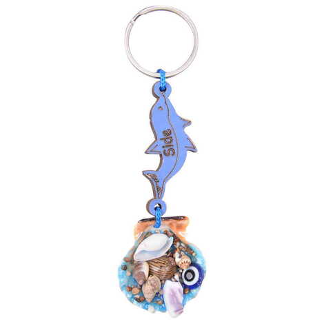 Side Themed Sea Shell Shaking Keychain - 9