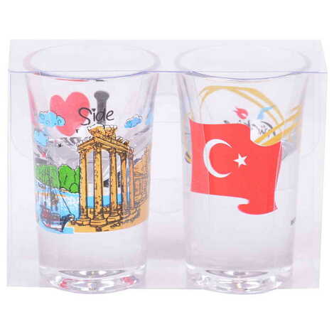 Side Themed Shot Glass Set of 2 Pcs - 3