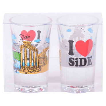 Side Themed Shot Glass Set of 2 Pcs - 4