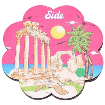 Side Themed Wooden Customised Souvenir Coaster 90mm - 6