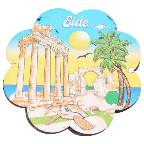 Side Themed Wooden Customised Souvenir Coaster 90mm - 9