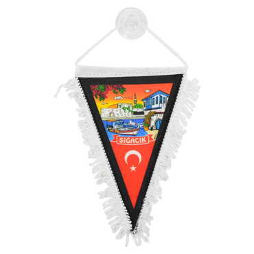 Sığacık Themed Custom Printed Triangular Pennant 10X15Cm - 4