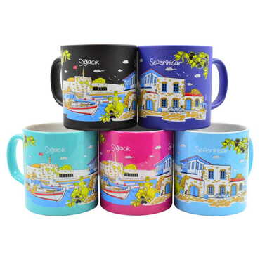 Sığacık Themed Customised Serigraphy Printed Ceramic Mug 82x90 mm - 5