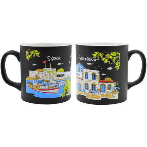 Sığacık Themed Customised Serigraphy Printed Ceramic Mug 82x90 mm - 7