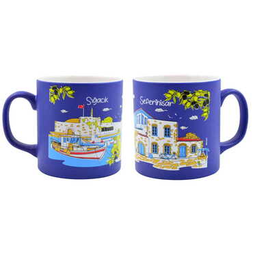 Sığacık Themed Customised Serigraphy Printed Ceramic Mug 82x90 mm - 8