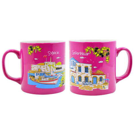 Sığacık Themed Customised Serigraphy Printed Ceramic Mug 82x90 mm - 10