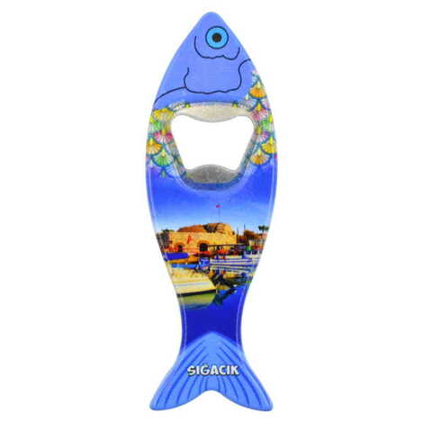 Sığacık Themed Customised UV Printed Fish Shape Printed Plastic Base Bottle Opener 42x130 mm - 5