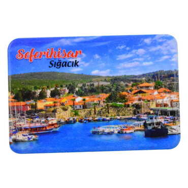 Sığacık Themed Customised UV Printed Plastic Base Rectangle Fridge Magnet 80x50 mm - 7