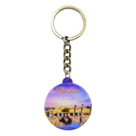 Sığacık Themed Customised UV Printed Plastic Base Square Keyring 38x100 mm - 3