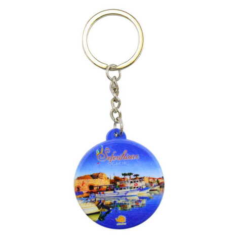 Sığacık Themed Customised UV Printed Plastic Base Square Keyring 38x100 mm - 4