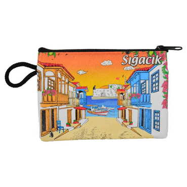 Sığacık Themed Turkish Woven Wallet 113x80x8 mm - 4