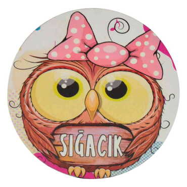 Sığacık Themed Wooden Custom Printed Souvenir Coaster 100 mm - 8