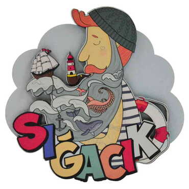 Sığacık Themed Wooden Customised 2D Souvenir Fridge Magnet - 6