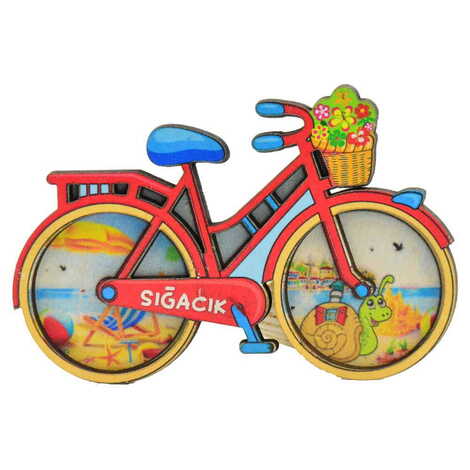 Sığacık Themed Wooden Customised 2D Souvenir Fridge Magnet - 15