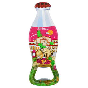 Şirince Themed Customised Uv Printed Coca Cola Bottle Shape Plastic Base Bottle Opener 42x120 mm - 4