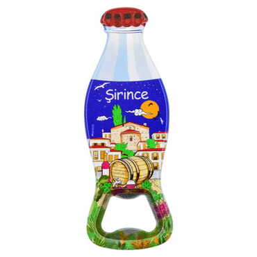 Şirince Themed Customised Uv Printed Coca Cola Bottle Shape Plastic Base Bottle Opener 42x120 mm - 5