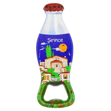 Şirince Themed Customised Uv Printed Coca Cola Bottle Shape Plastic Base Bottle Opener 42x120 mm - 6