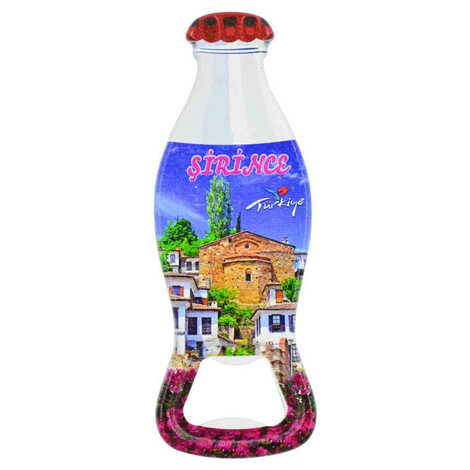 Şirince Themed Customised Uv Printed Coca Cola Bottle Shape Plastic Base Bottle Opener 42x120 mm - 7