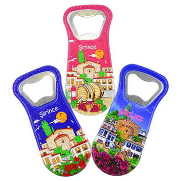 Şirince Themed Customised Uv Printed Plastic Base Plastic Base Bottle Opener 95x43 mm - 3