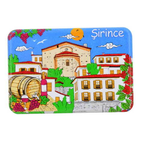 Şirince Themed Customised UV Printed Plastic Base Rectangle Fridge Magnet 80x50 mm - 4