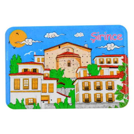 Şirince Themed Customised UV Printed Plastic Base Rectangle Fridge Magnet 80x50 mm - 6