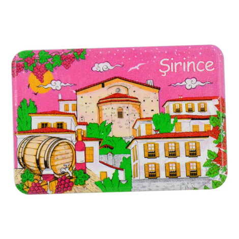 Şirince Themed Customised UV Printed Plastic Base Rectangle Fridge Magnet 80x50 mm - 7