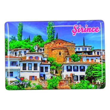 Şirince Themed Epoxy Dome Rectangle Souvenir Fridge Magnet 80x55 cm - 4