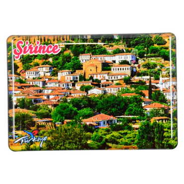 Şirince Themed Epoxy Dome Rectangle Souvenir Fridge Magnet 80x55 cm - 5