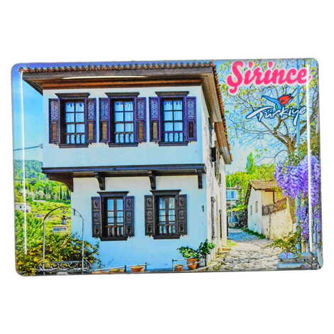 Şirince Themed Epoxy Dome Rectangle Souvenir Fridge Magnet 80x55 cm - 8