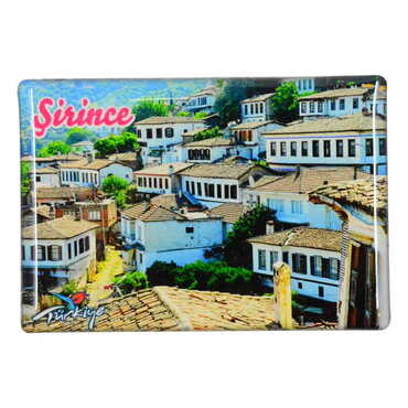 Şirince Themed Epoxy Dome Rectangle Souvenir Fridge Magnet 80x55 cm - 9