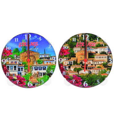 Şirince Themed Epoxy Wall Clock Home Decoration 17 Cm - 3