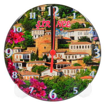 Şirince Themed Epoxy Wall Clock Home Decoration 17 Cm - 4